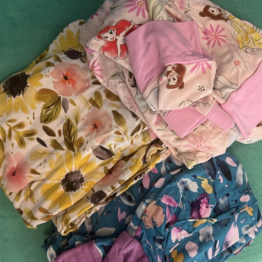 Floral and Pastel Pajama Set